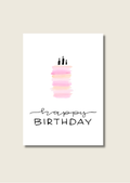 Verjaardagskaart - Happy birthday taart
