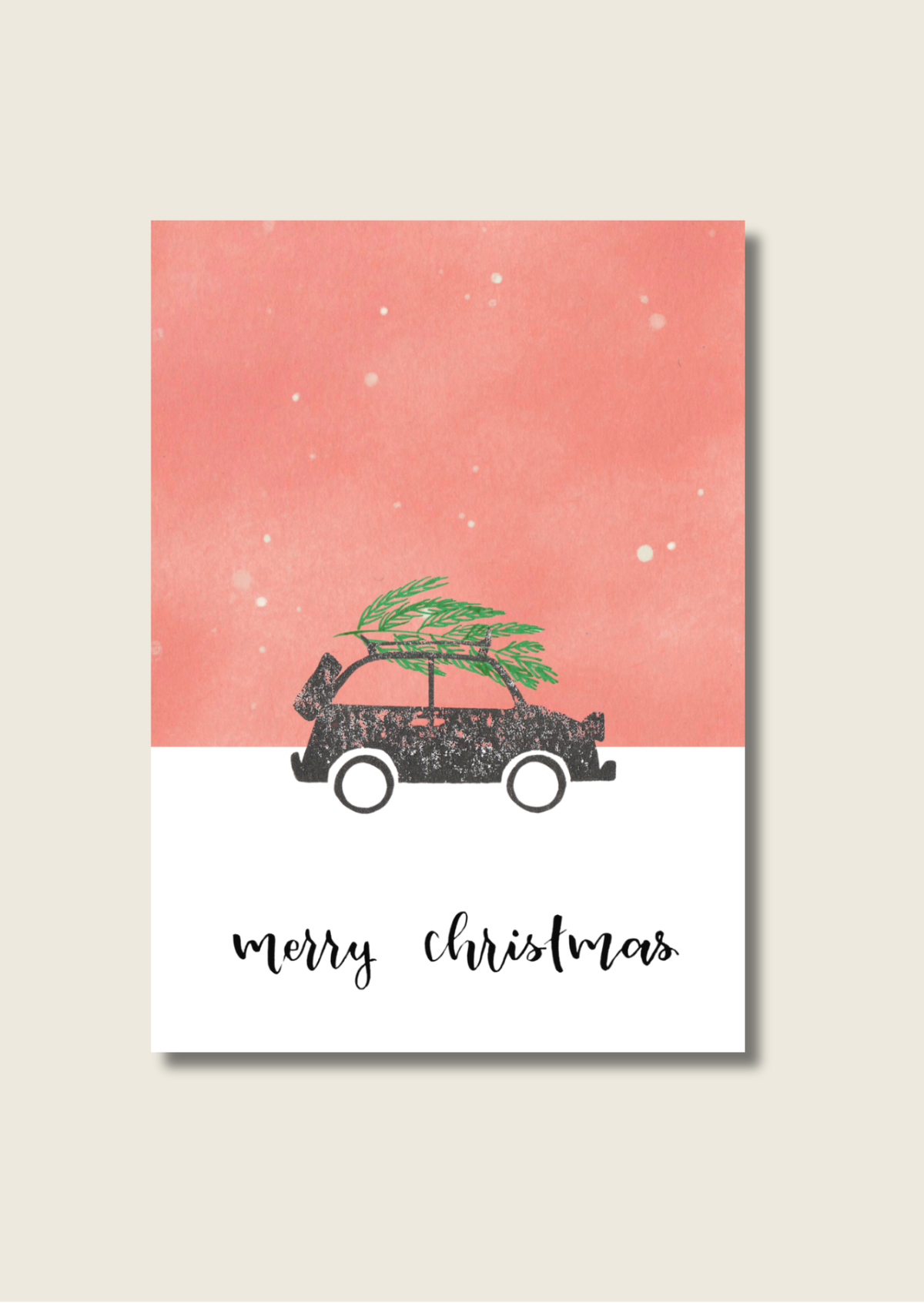 Kerstkaarten kerstauto - Los of als set