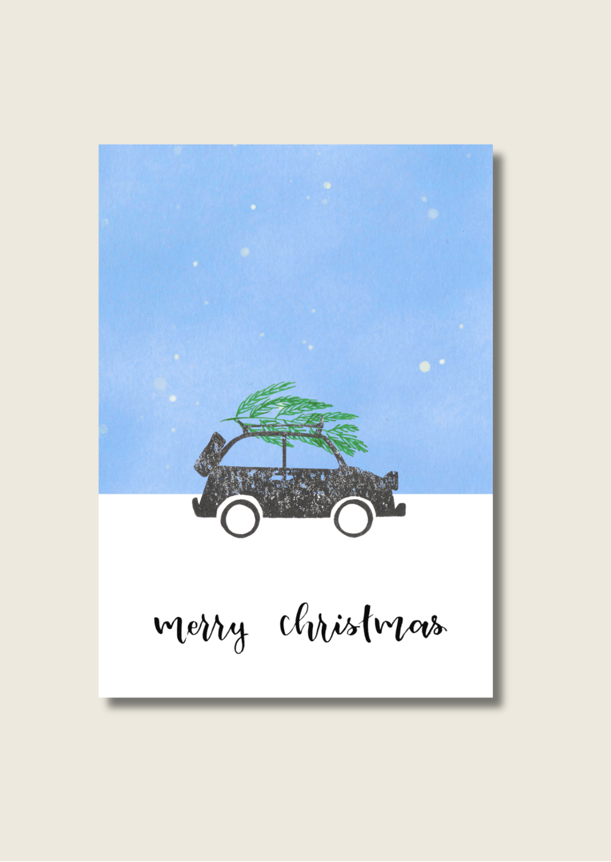 Kerstkaarten kerstauto - Los of als set