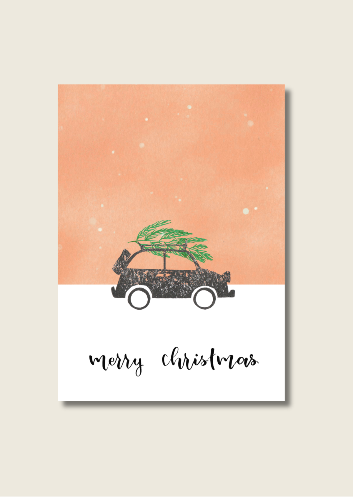 Kerstkaarten kerstauto - Los of als set