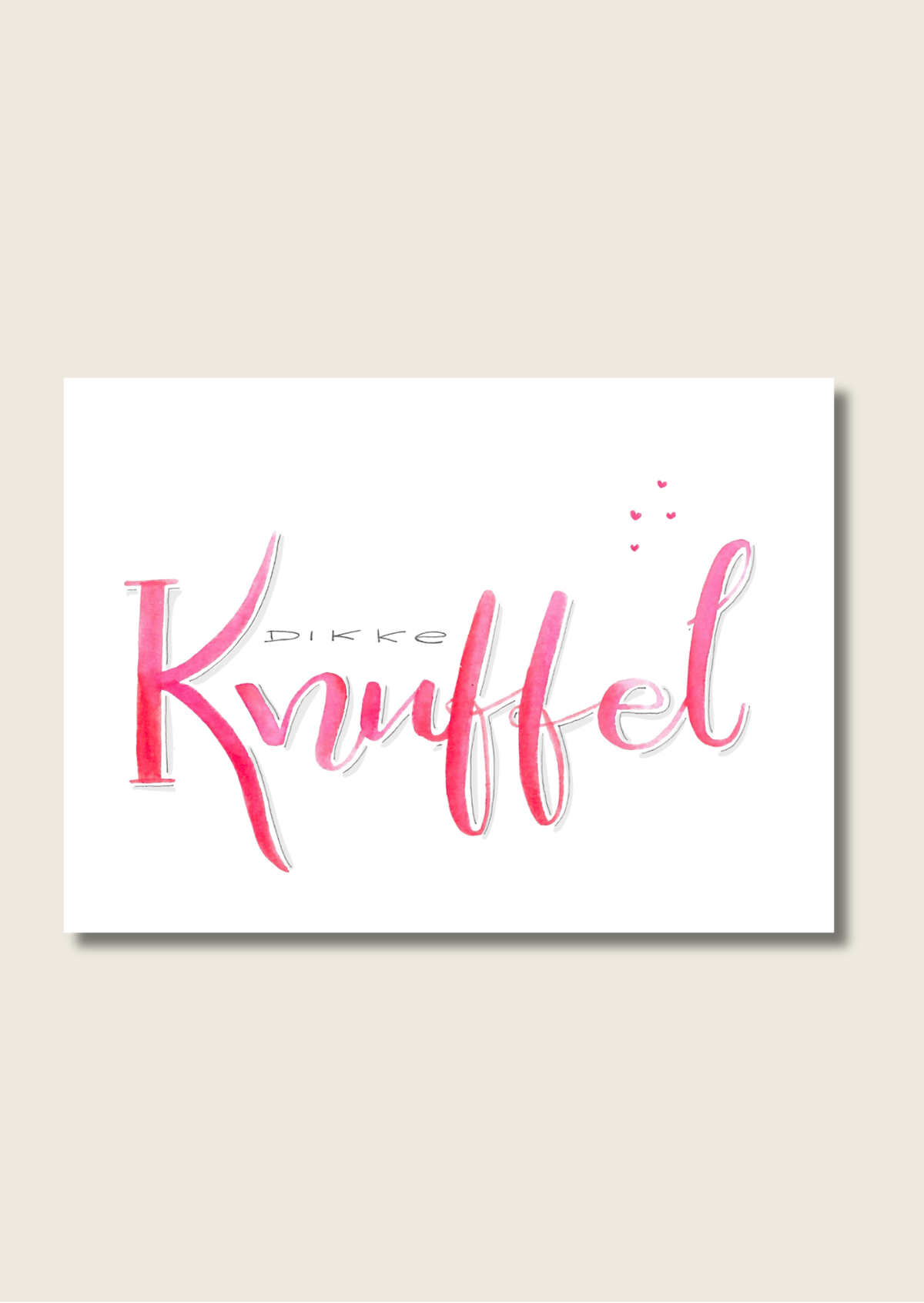 Handlettering wenskaarten - Los of als set