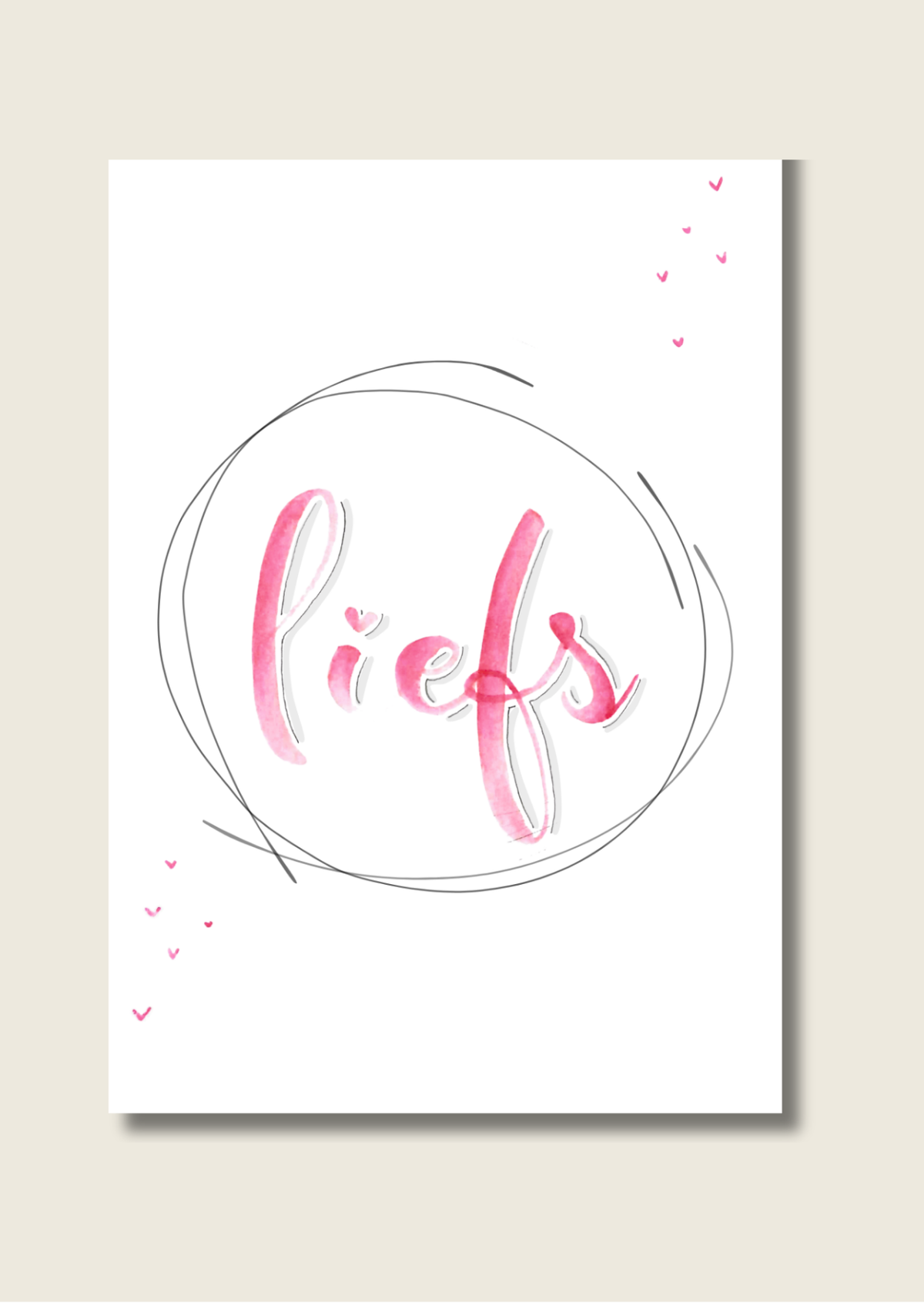 Handlettering wenskaarten - Los of als set