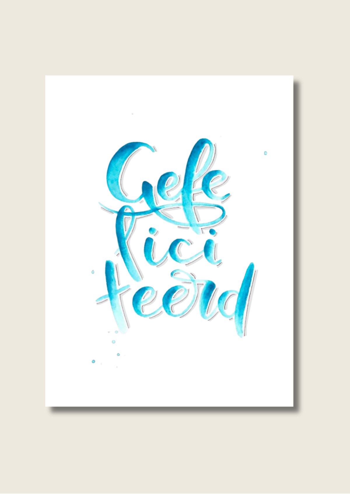 Handlettering wenskaarten - Los of als set
