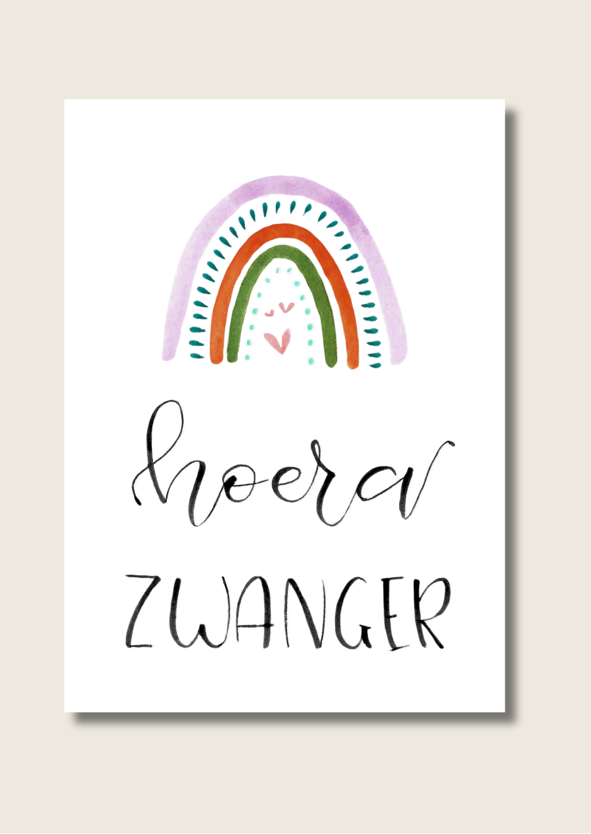 Wenskaart - Hoera zwanger