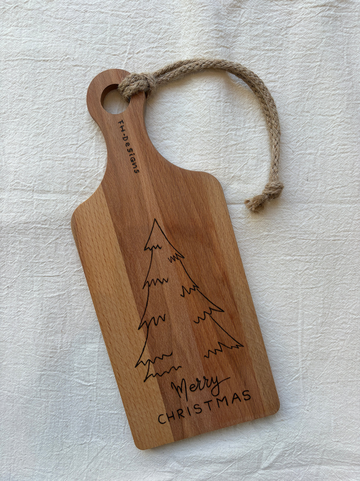 Borrelplank 'merry Christmas'