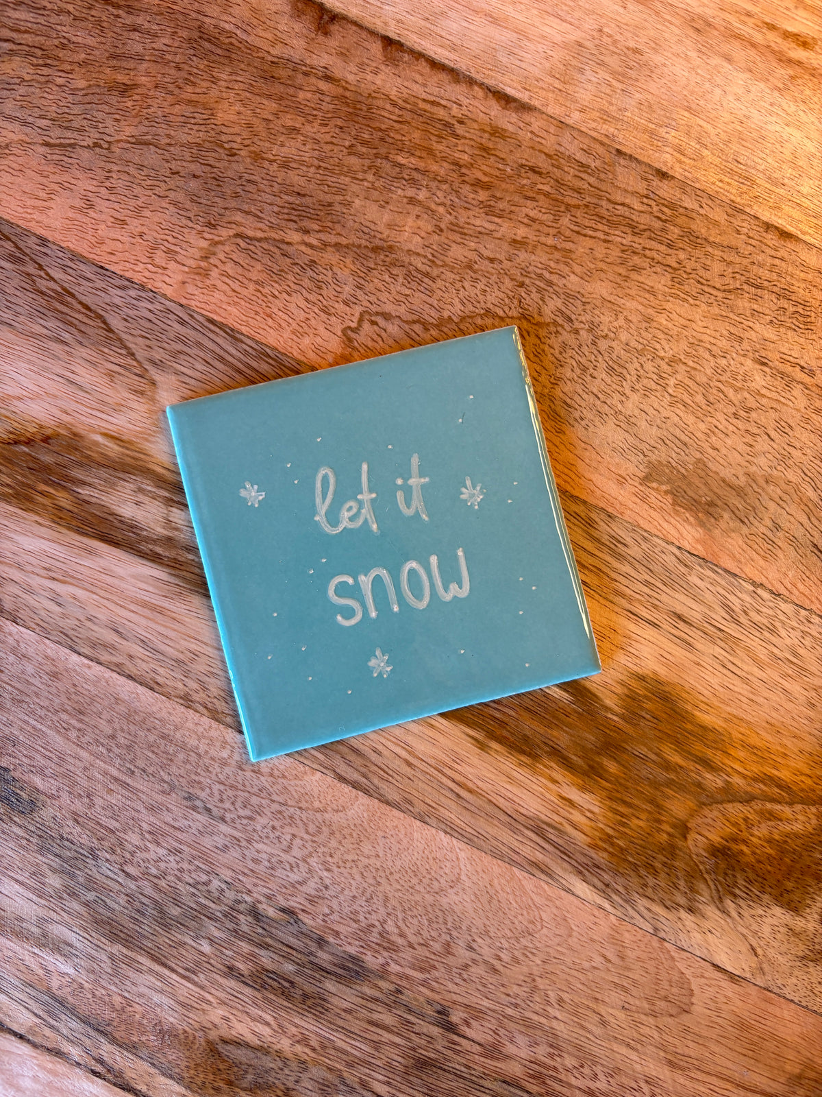 Tegeltje 'let is snow'